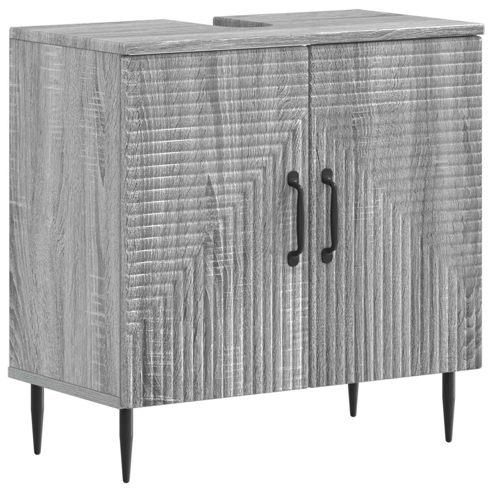 vidaXL Szafka pod umywalkę HAARLEM Szary Sonoma 59,5 x 31,5 x 59 cm