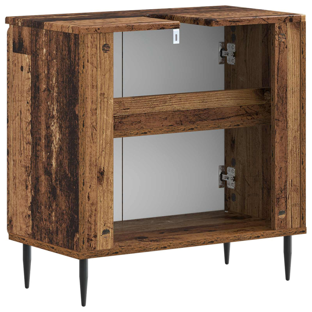 vidaXL Szafka pod umywalkę HAARLEM Stare drewno 59,5 x 31,5 x 59 cm