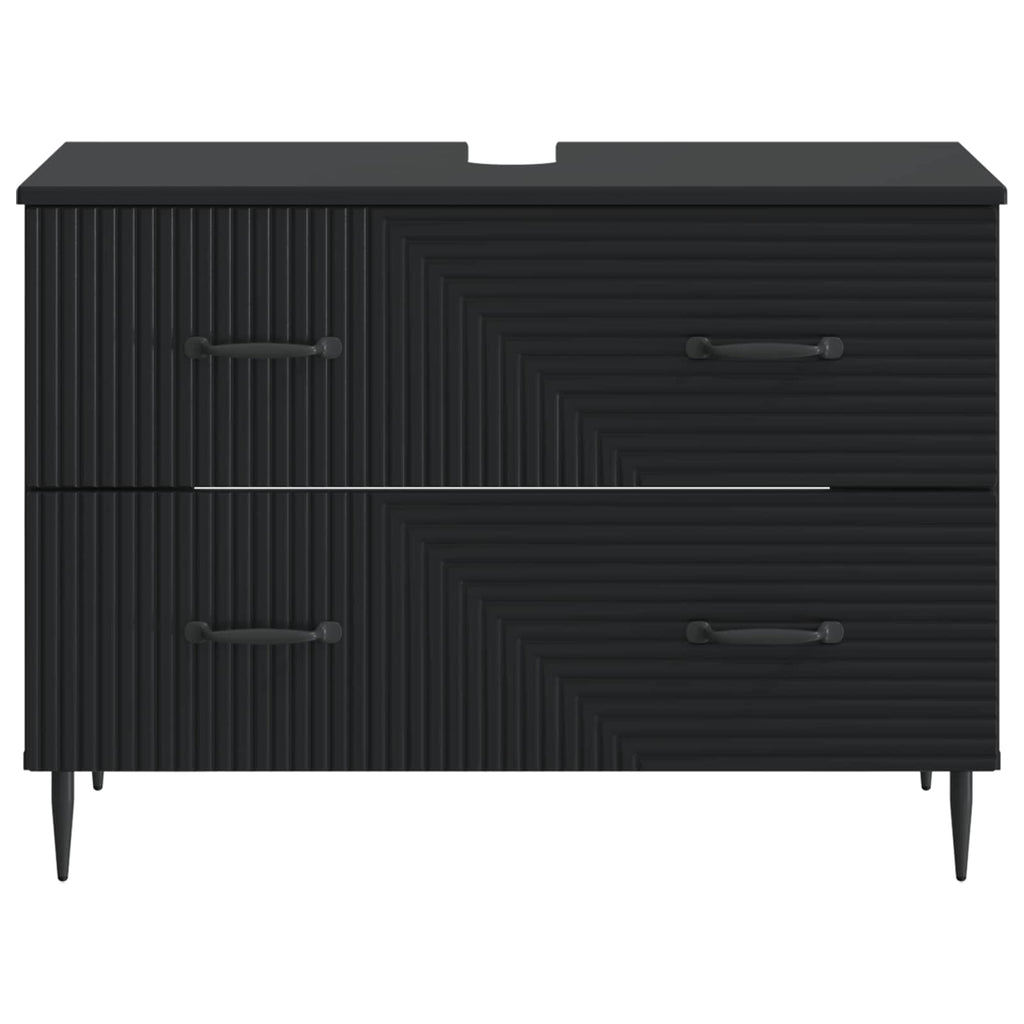 vidaXL Szafka pod umywalkę HAARLEM Czarny 82 x 41 x 58,5 cm