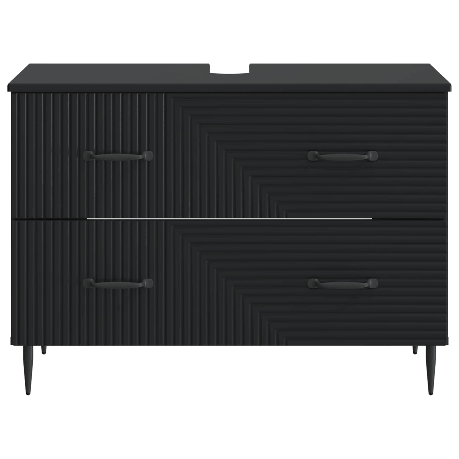 vidaXL Szafka pod umywalkę HAARLEM Czarny 82 x 41 x 58,5 cm