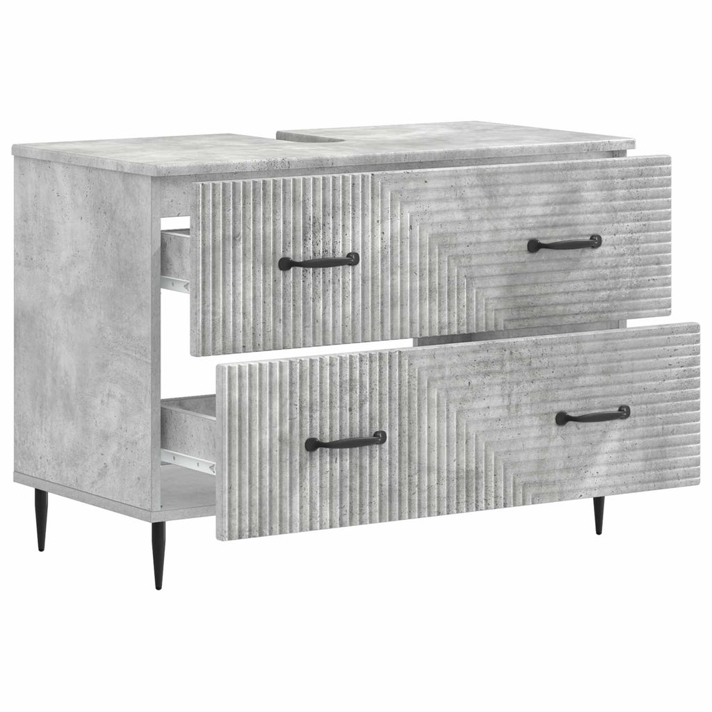 vidaXL Szafka pod umywalkę HAARLEM Betonowy szary 82 x 41 x 58,5 cm