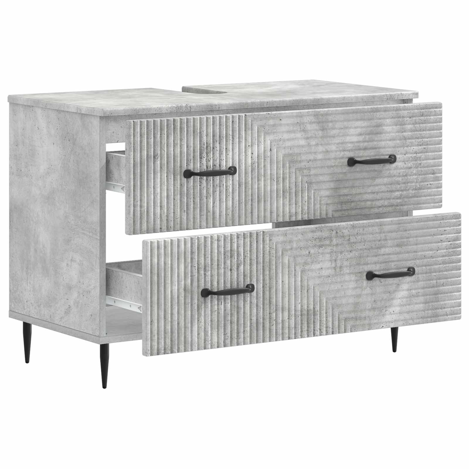 vidaXL Szafka pod umywalkę HAARLEM Betonowy szary 82 x 41 x 58,5 cm