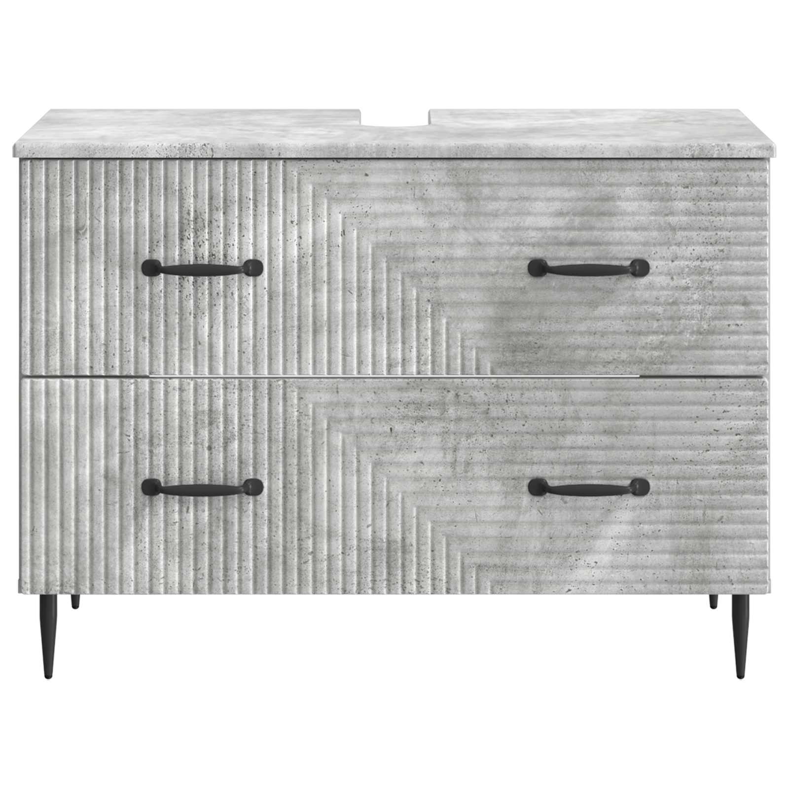 vidaXL Szafka pod umywalkę HAARLEM Betonowy szary 82 x 41 x 58,5 cm