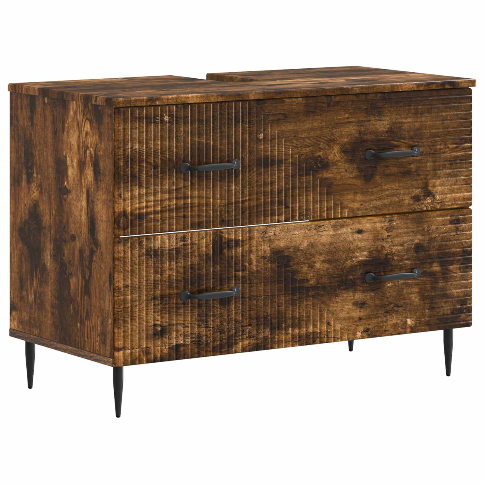 vidaXL Szafka pod umywalkę HAARLEM Dąb wędzony 82 x 41 x 58,5 cm