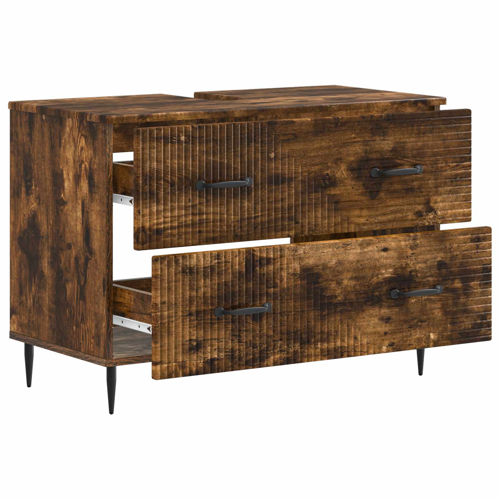 vidaXL Szafka pod umywalkę HAARLEM Dąb wędzony 82 x 41 x 58,5 cm
