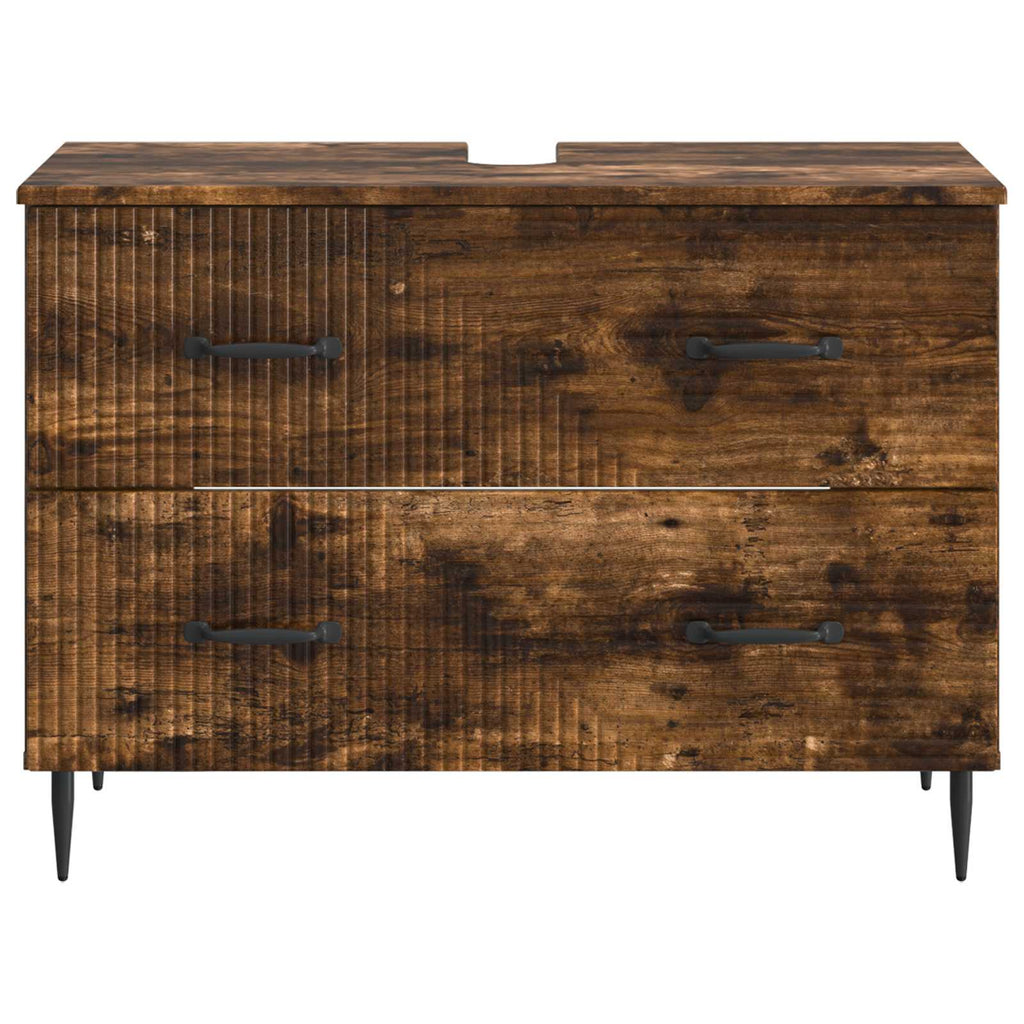 vidaXL Szafka pod umywalkę HAARLEM Dąb wędzony 82 x 41 x 58,5 cm