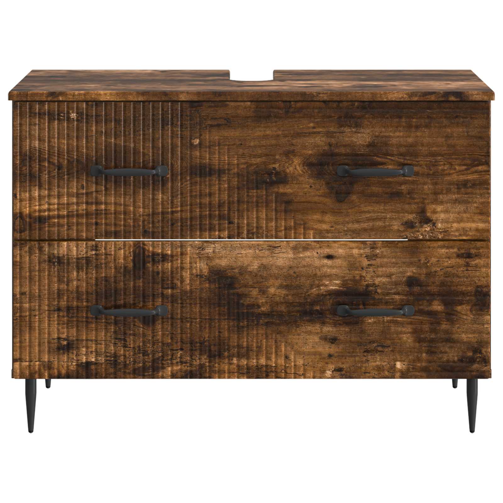 vidaXL Szafka pod umywalkę HAARLEM Dąb wędzony 82 x 41 x 58,5 cm