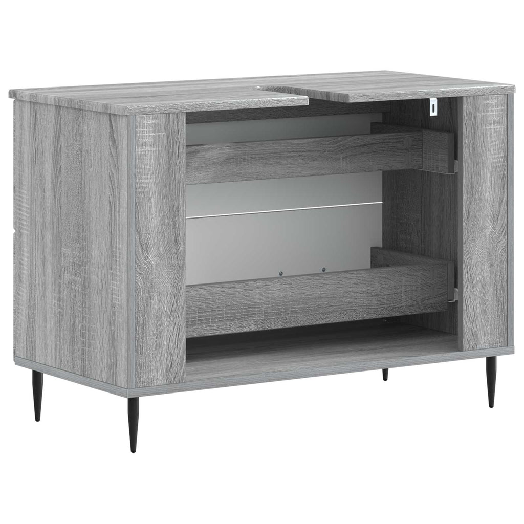 vidaXL Szafka pod umywalkę HAARLEM Szary Sonoma 82 x 41 x 58,5 cm