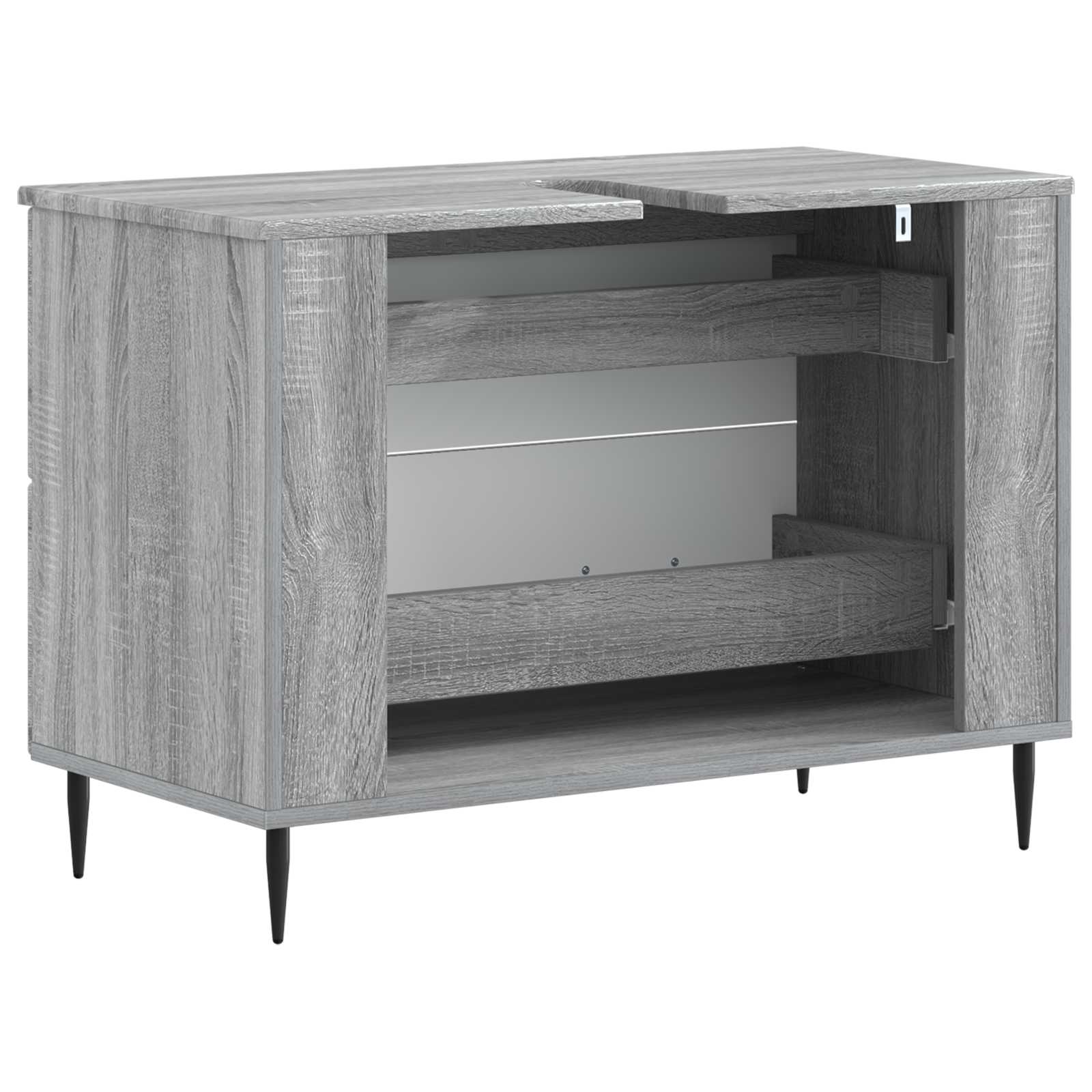 vidaXL Szafka pod umywalkę HAARLEM Szary Sonoma 82 x 41 x 58,5 cm
