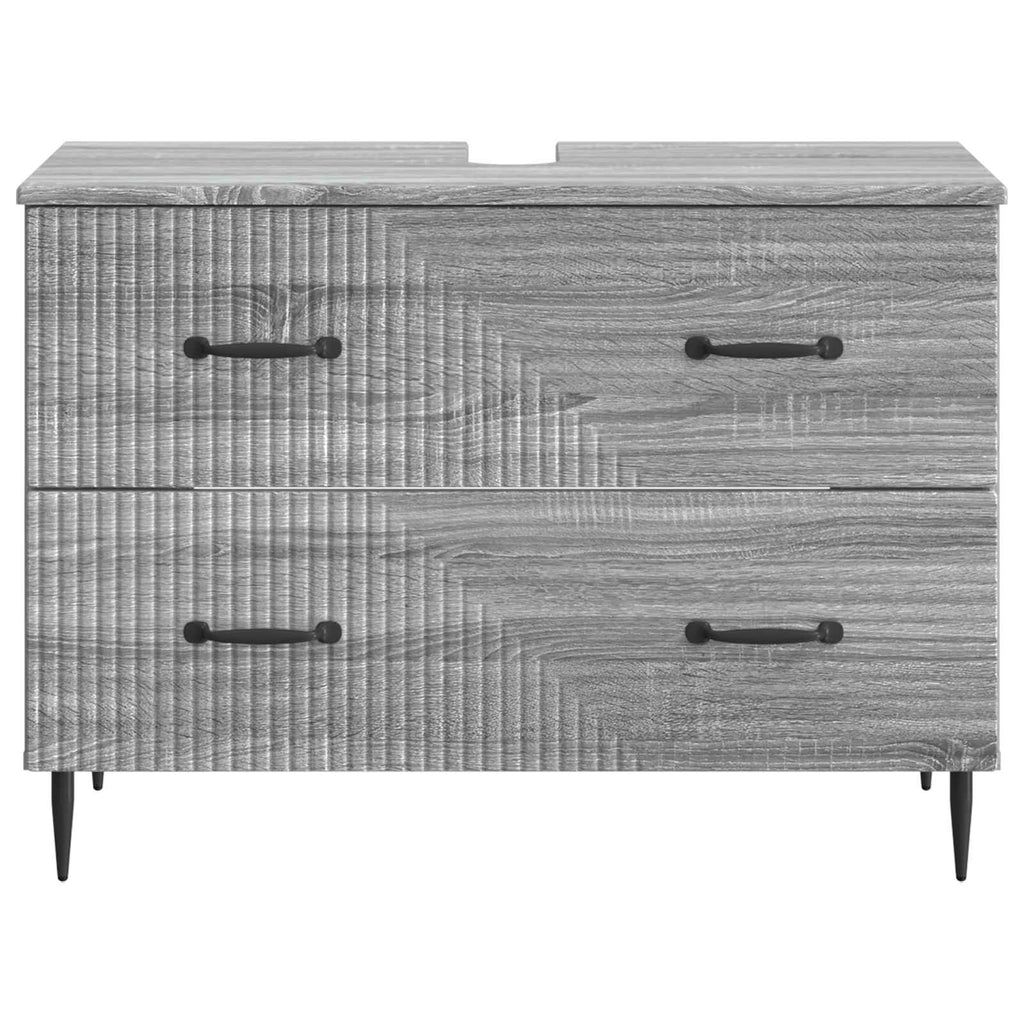 vidaXL Szafka pod umywalkę HAARLEM Szary Sonoma 82 x 41 x 58,5 cm