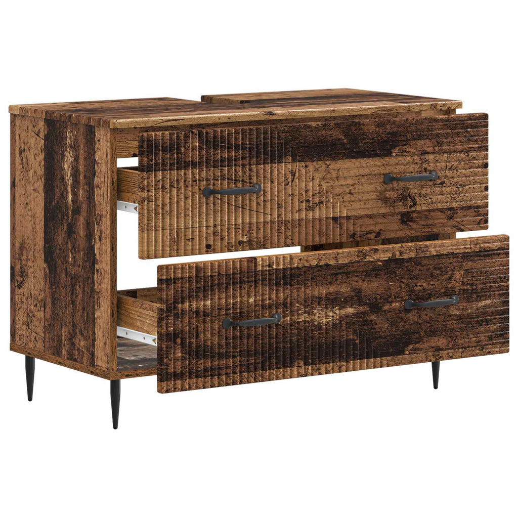 vidaXL Szafka pod umywalkę HAARLEM Stare drewno 82 x 41 x 58,5 cm