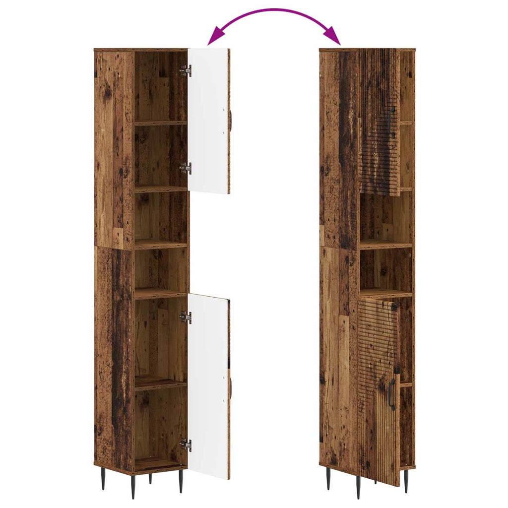 vidaXL Szafka łazienkowa z otwartą półką HAARLEM Stare drewno