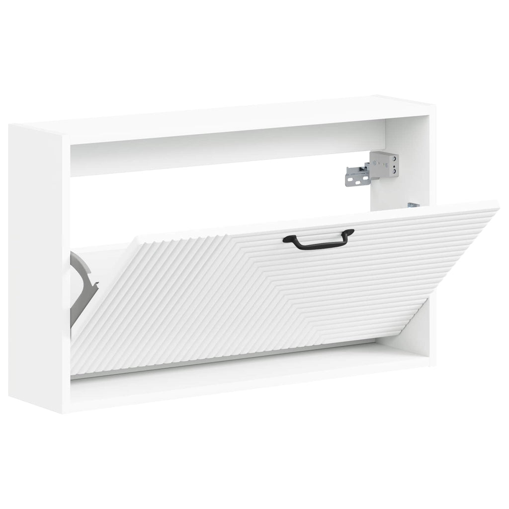 vidaXL Wisząca szafka na buty HAARLEM 71 x 17 x 43 cm Biały