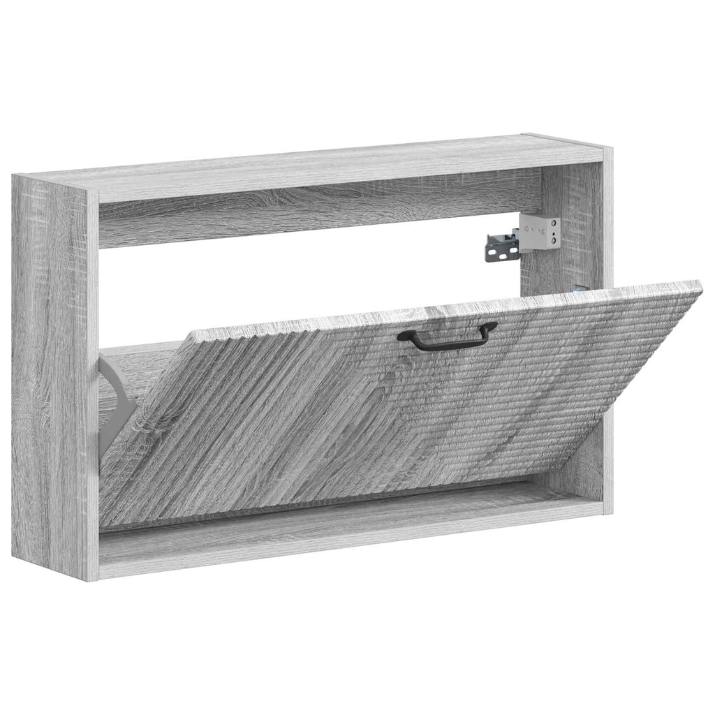 vidaXL Wisząca szafka na buty HAARLEM 71 x 17 x 43 cm Szary Sonoma
