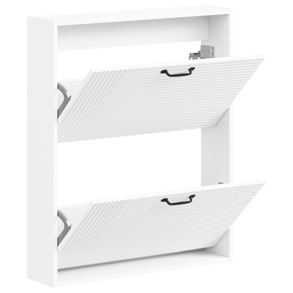 vidaXL Wisząca szafka na buty HAARLEM 71 x 17 x 86 cm Biały