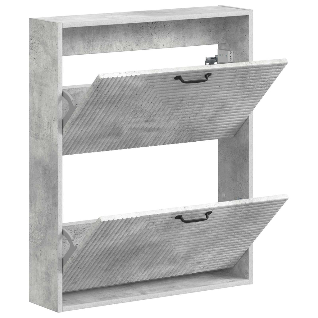 vidaXL Wisząca szafka na buty HAARLEM 71 x 17 x 86 cm Betonowy szary