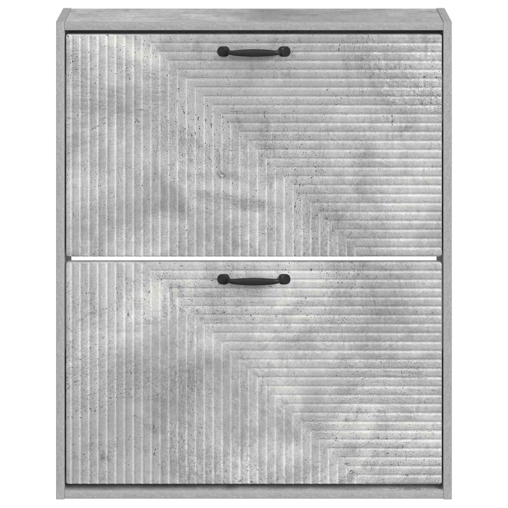 vidaXL Wisząca szafka na buty HAARLEM 71 x 17 x 86 cm Betonowy szary