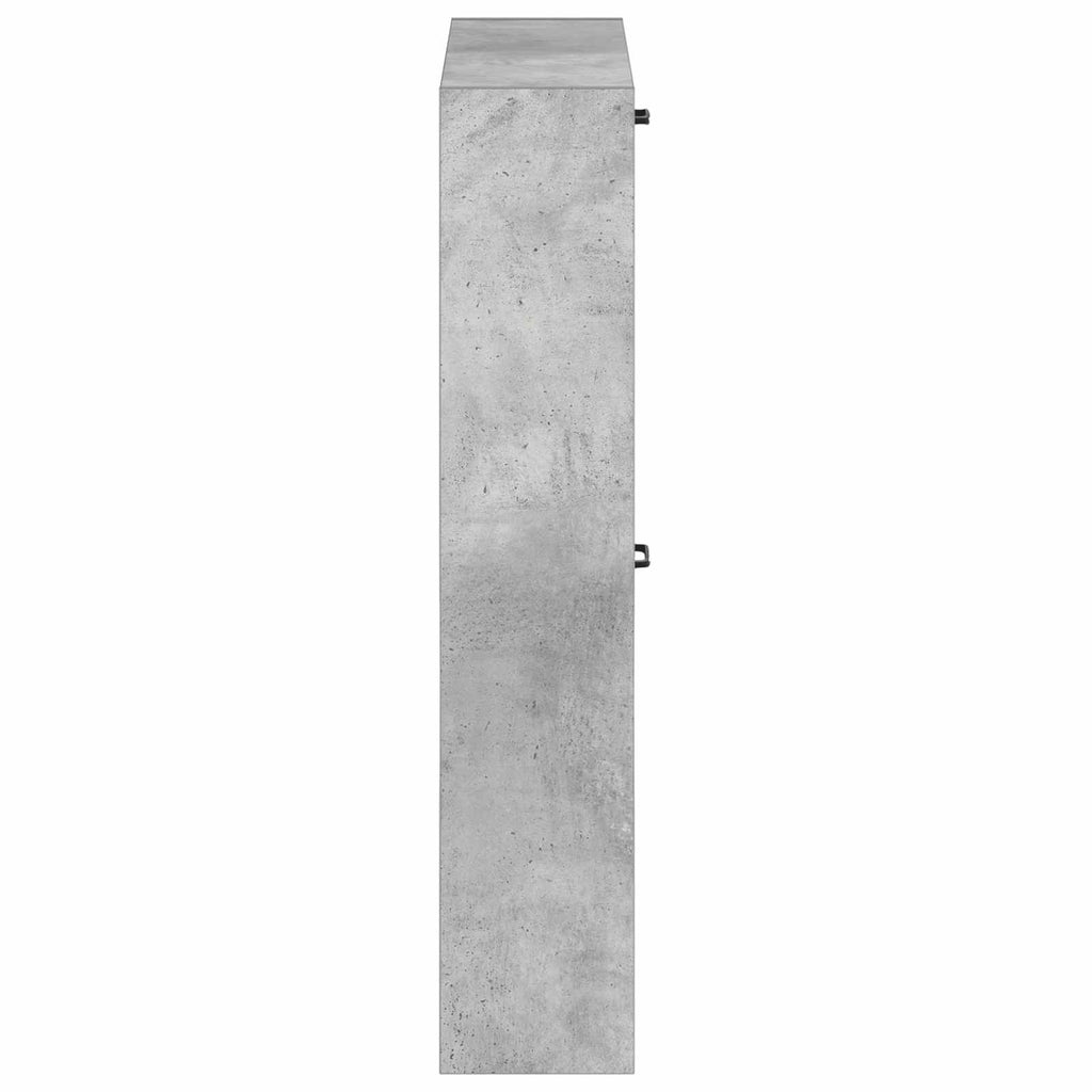 vidaXL Wisząca szafka na buty HAARLEM 71 x 17 x 86 cm Betonowy szary
