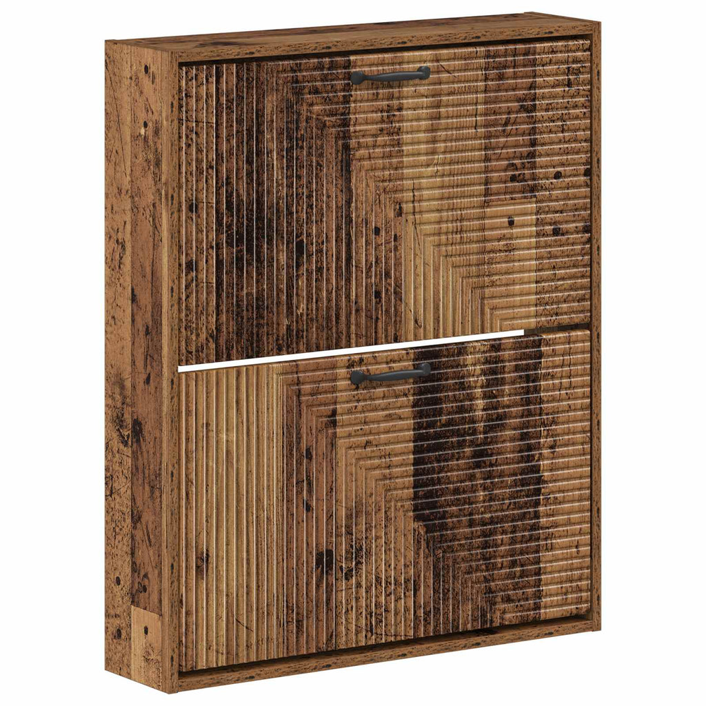 vidaXL Wisząca szafka na buty HAARLEM 71 x 17 x 86 cm Stare drewno