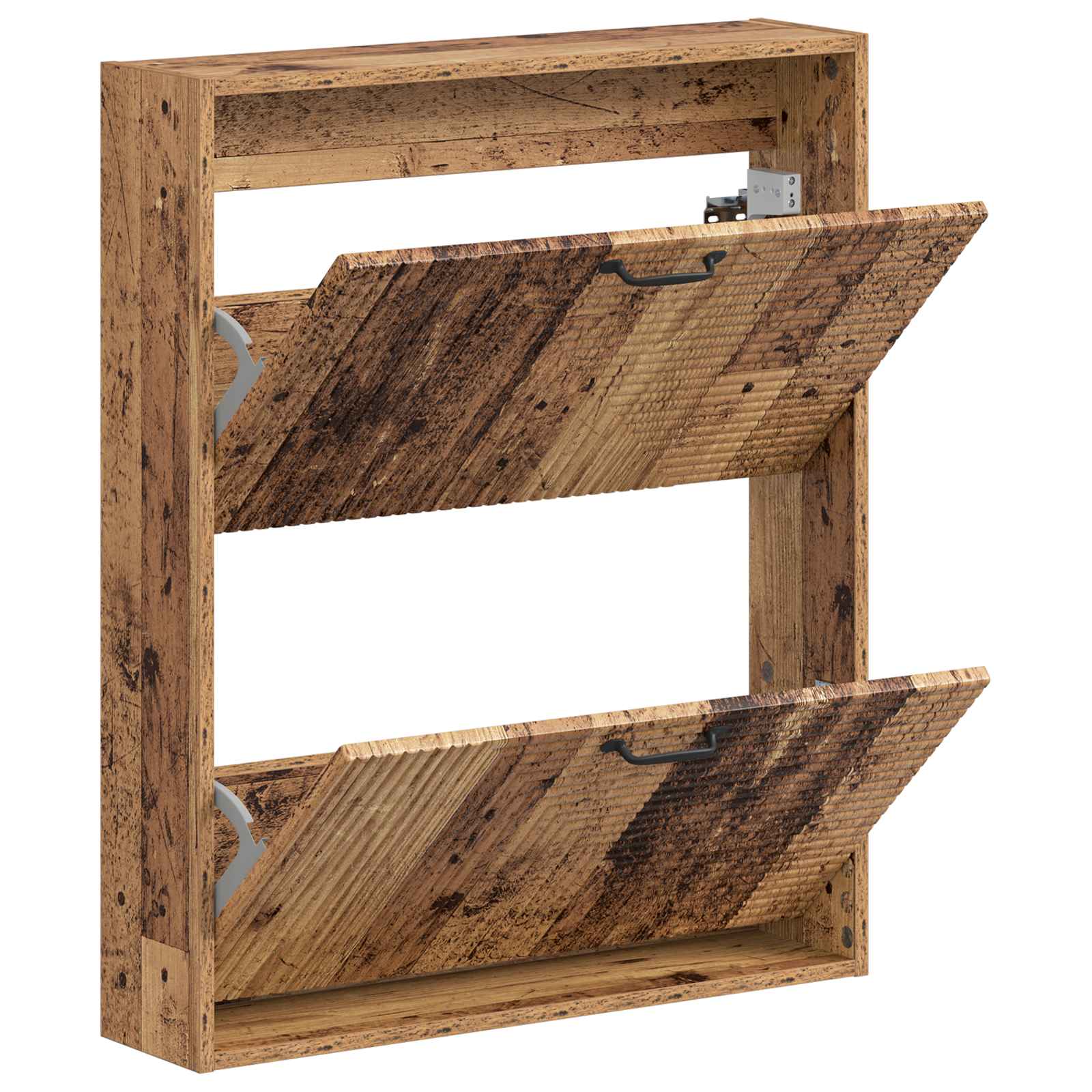 vidaXL Wisząca szafka na buty HAARLEM 71 x 17 x 86 cm Stare drewno