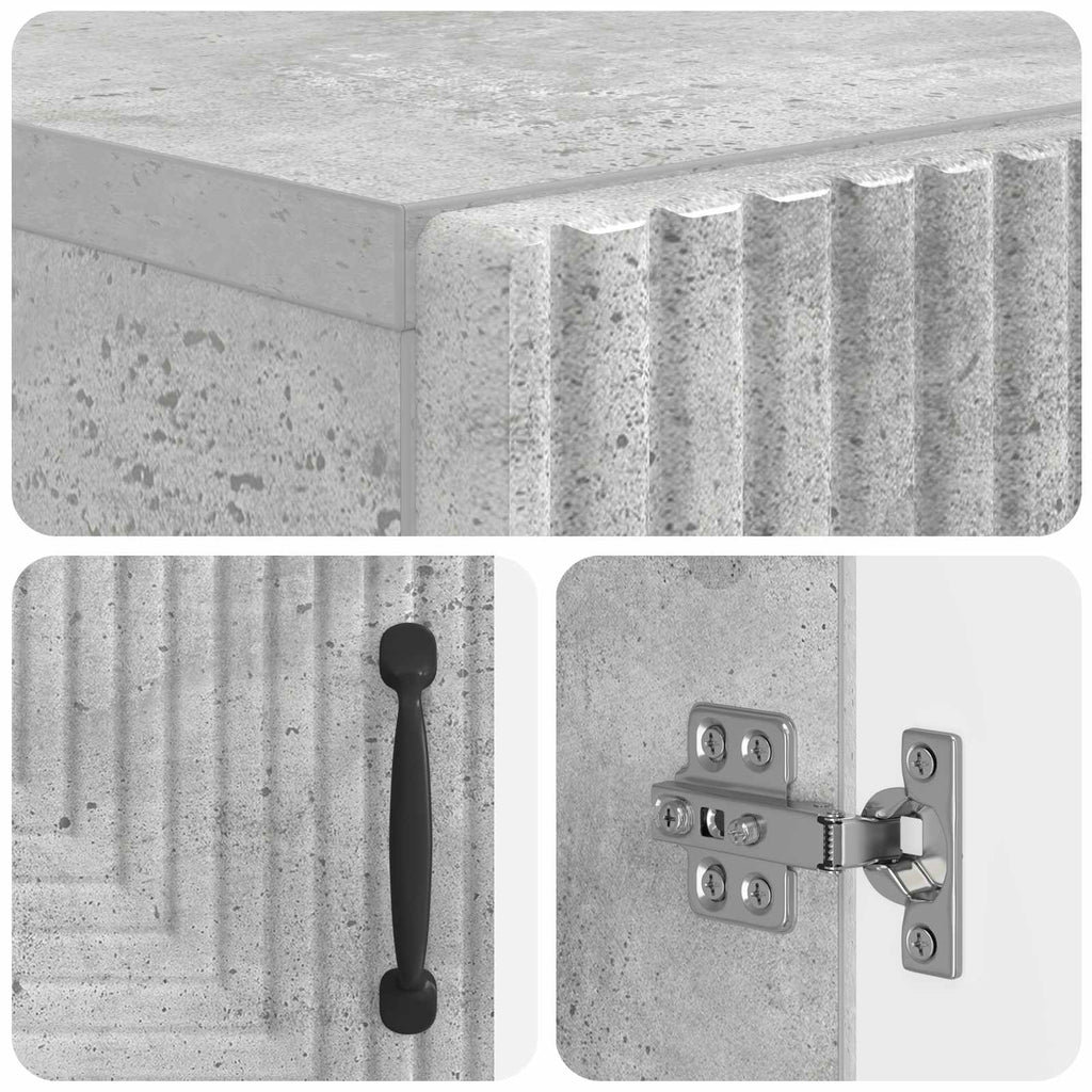 vidaXL Szafka na buty HAARLEM 59,5 x 39,5 x 89,5 cm Betonowy szary