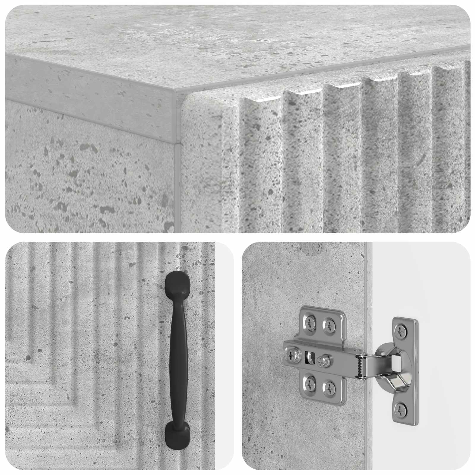 vidaXL Szafka na buty HAARLEM 59,5 x 39,5 x 89,5 cm Betonowy szary