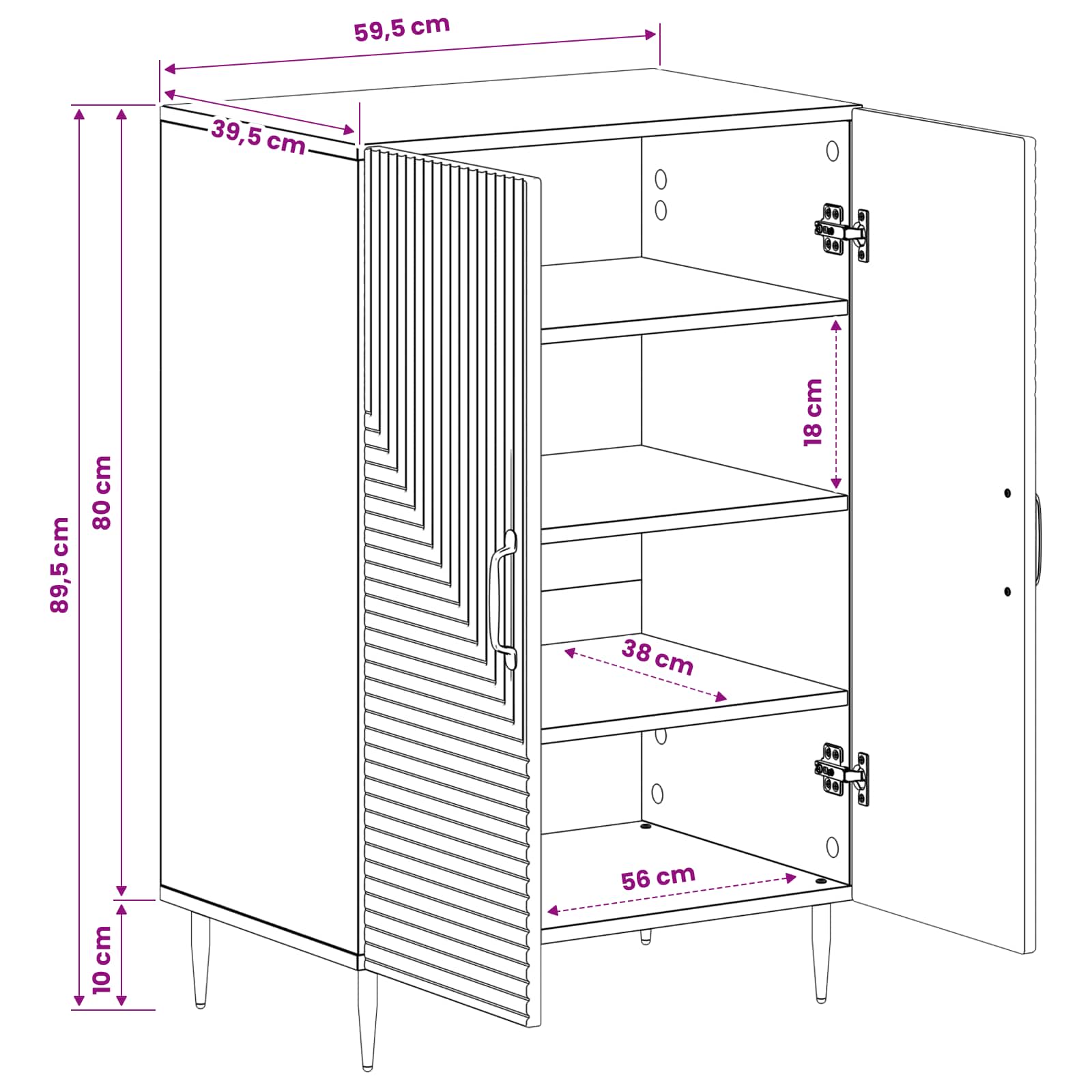 vidaXL Szafka na buty HAARLEM 59,5 x 39,5 x 89,5 cm Stare drewno