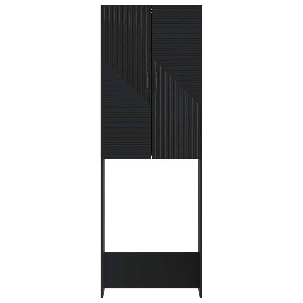 vidaXL Szafka toaletowa HAARLEM Czarny 66 x 25,5 x 190 cm