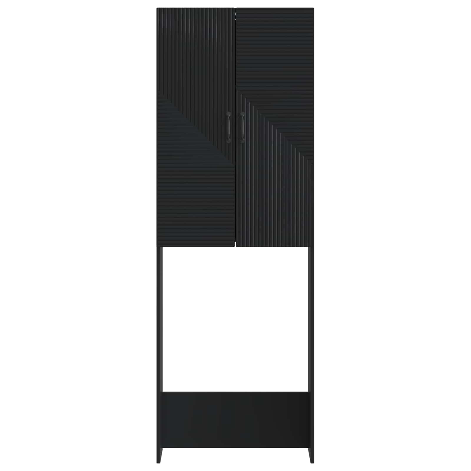 vidaXL Szafka toaletowa HAARLEM Czarny 66 x 25,5 x 190 cm