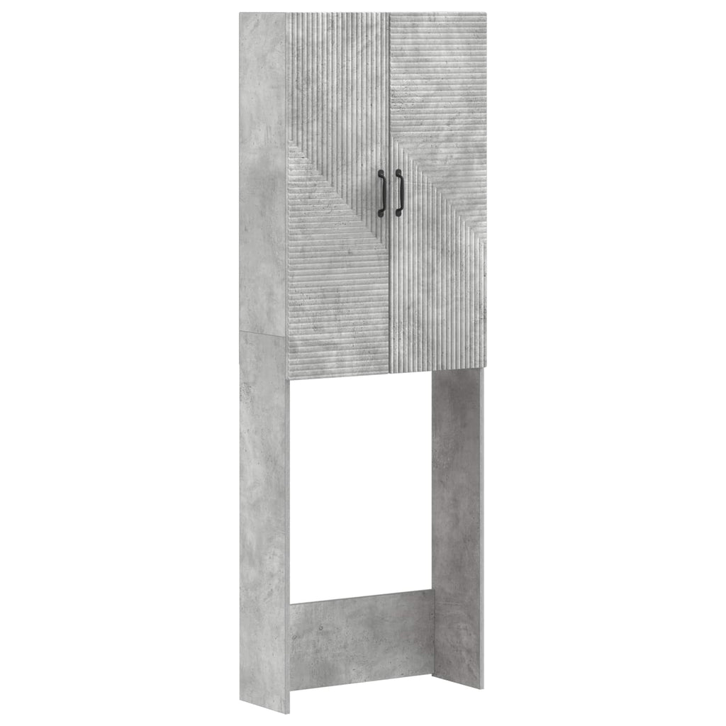 vidaXL Szafka toaletowa HAARLEM Betonowy szary 66 x 25,5 x 190 cm