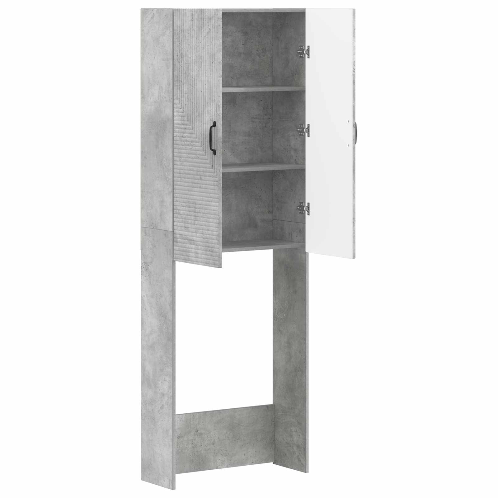 vidaXL Szafka toaletowa HAARLEM Betonowy szary 66 x 25,5 x 190 cm