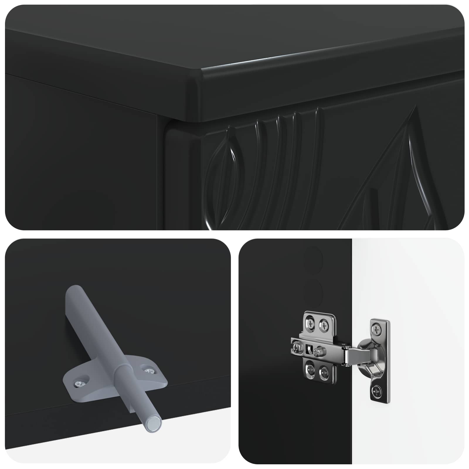 vidaXL Szafka pod umywalkę DELFT Czarny 59,5 x 31,5 x 59 cm