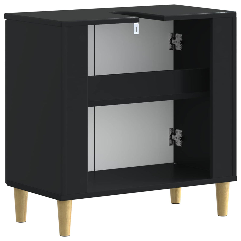 vidaXL Szafka pod umywalkę DELFT Czarny 59,5 x 31,5 x 59 cm