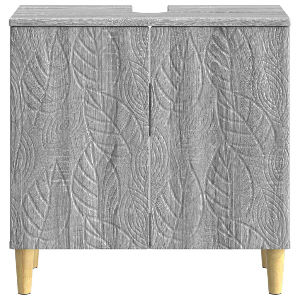 vidaXL Szafka pod umywalkę DELFT Szary Sonoma 59,5 x 31,5 x 59 cm