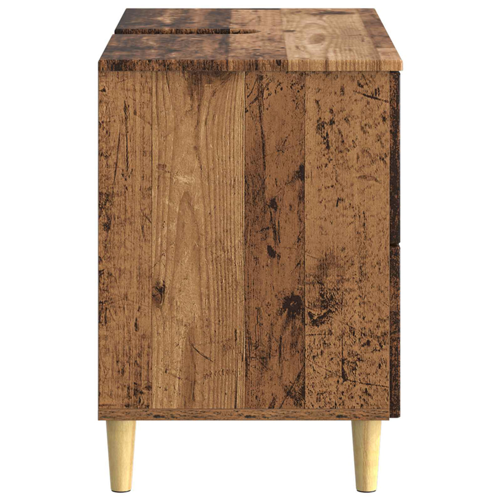vidaXL Szafka pod umywalkę DELFT Stare drewno 82 x 41 x 59 cm