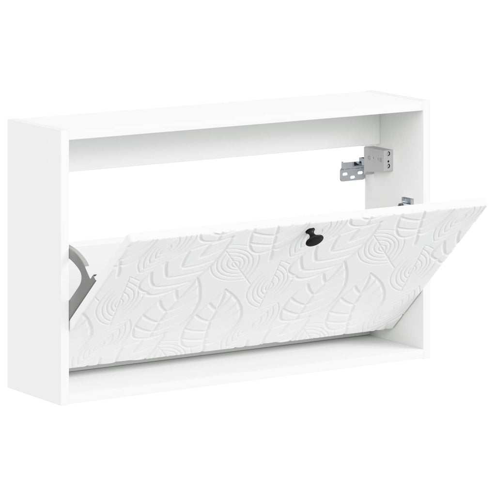 vidaXL Wisząca szafka na buty DELFT 71 x 17 x 43 cm Biały