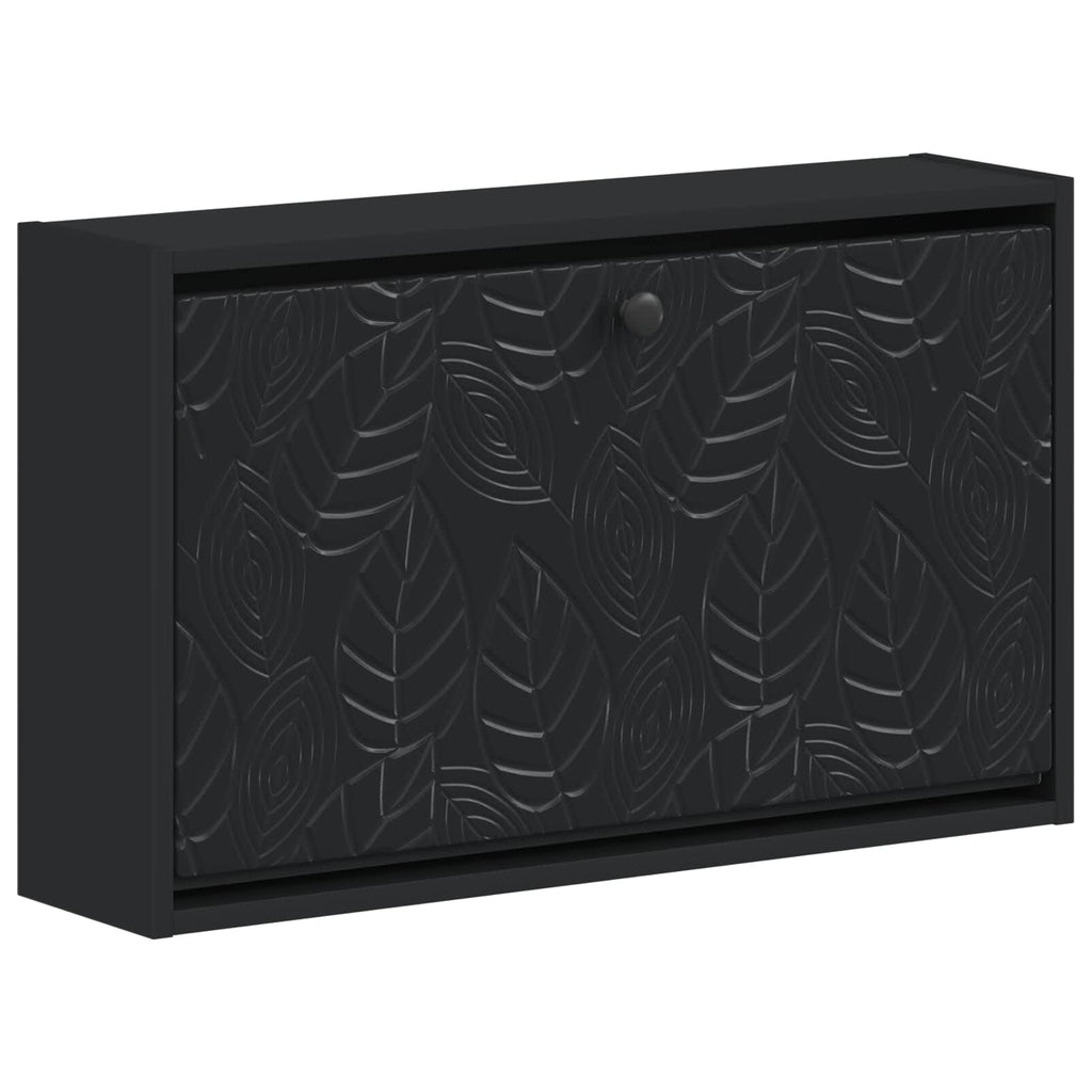 vidaXL Wisząca szafka na buty DELFT 71 x 17 x 43 cm Czarny