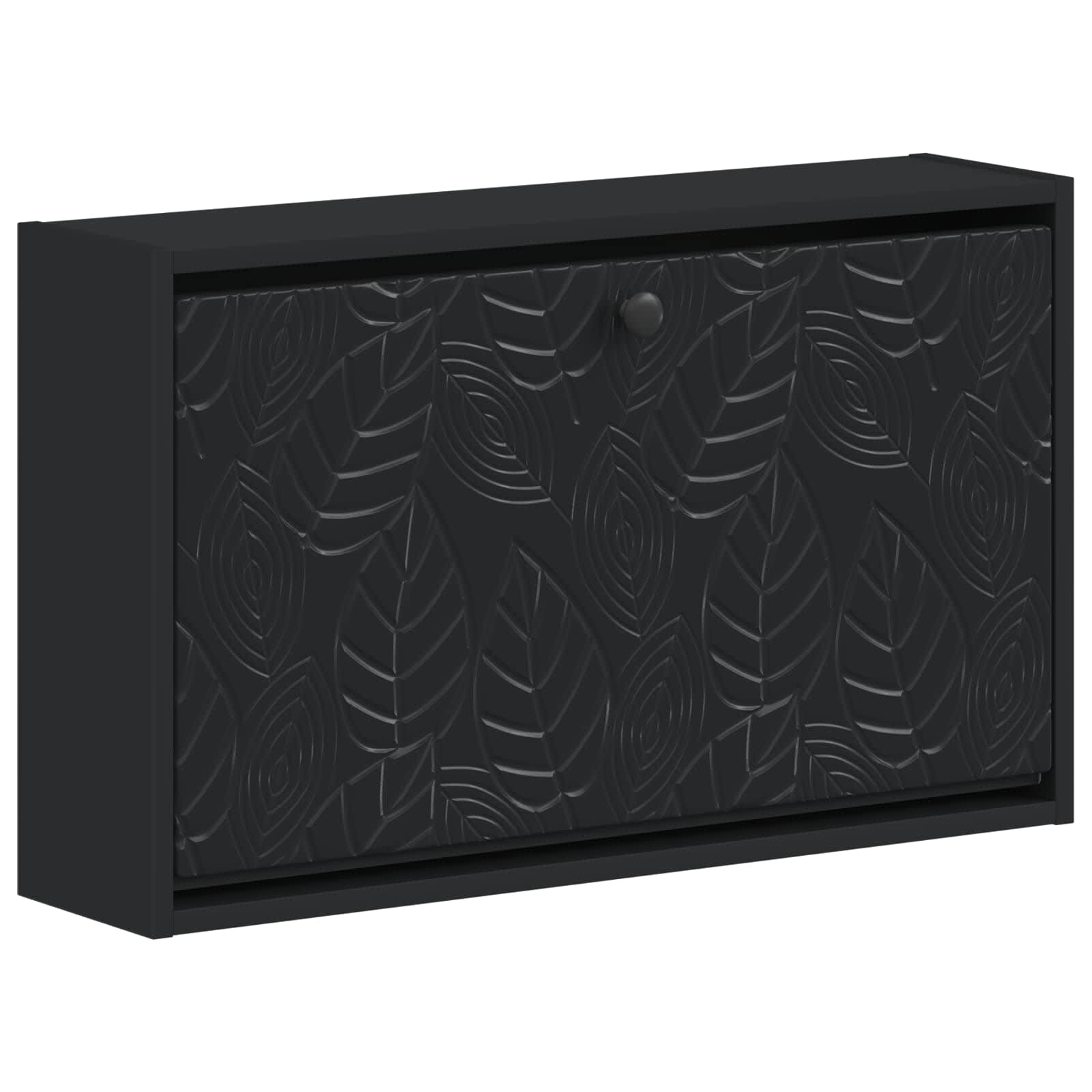 vidaXL Wisząca szafka na buty DELFT 71 x 17 x 43 cm Czarny