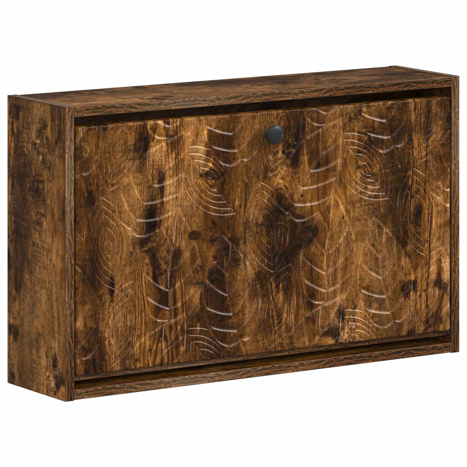 vidaXL Wisząca szafka na buty DELFT 71 x 17 x 43 cm Dąb wędzony