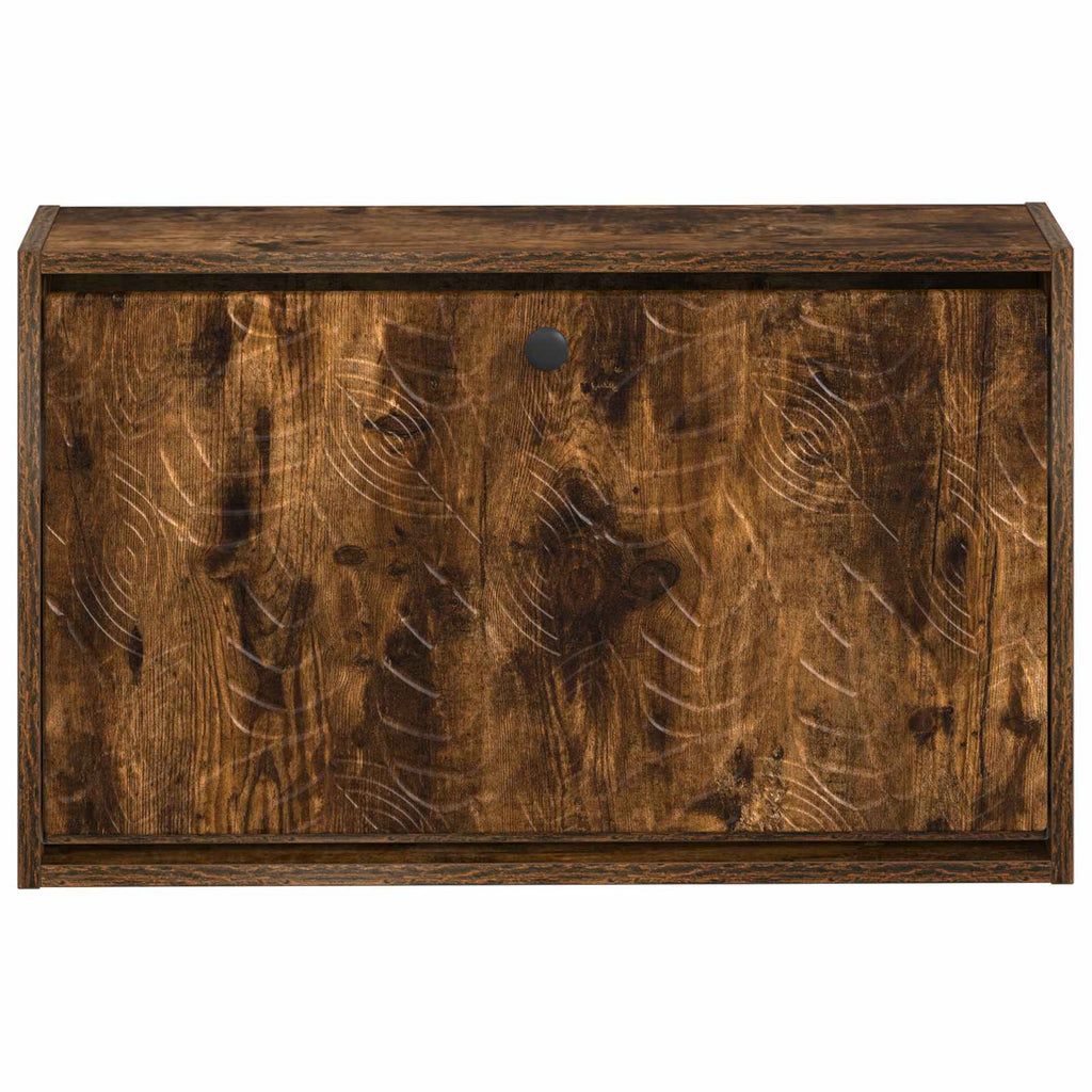vidaXL Wisząca szafka na buty DELFT 71 x 17 x 43 cm Dąb wędzony