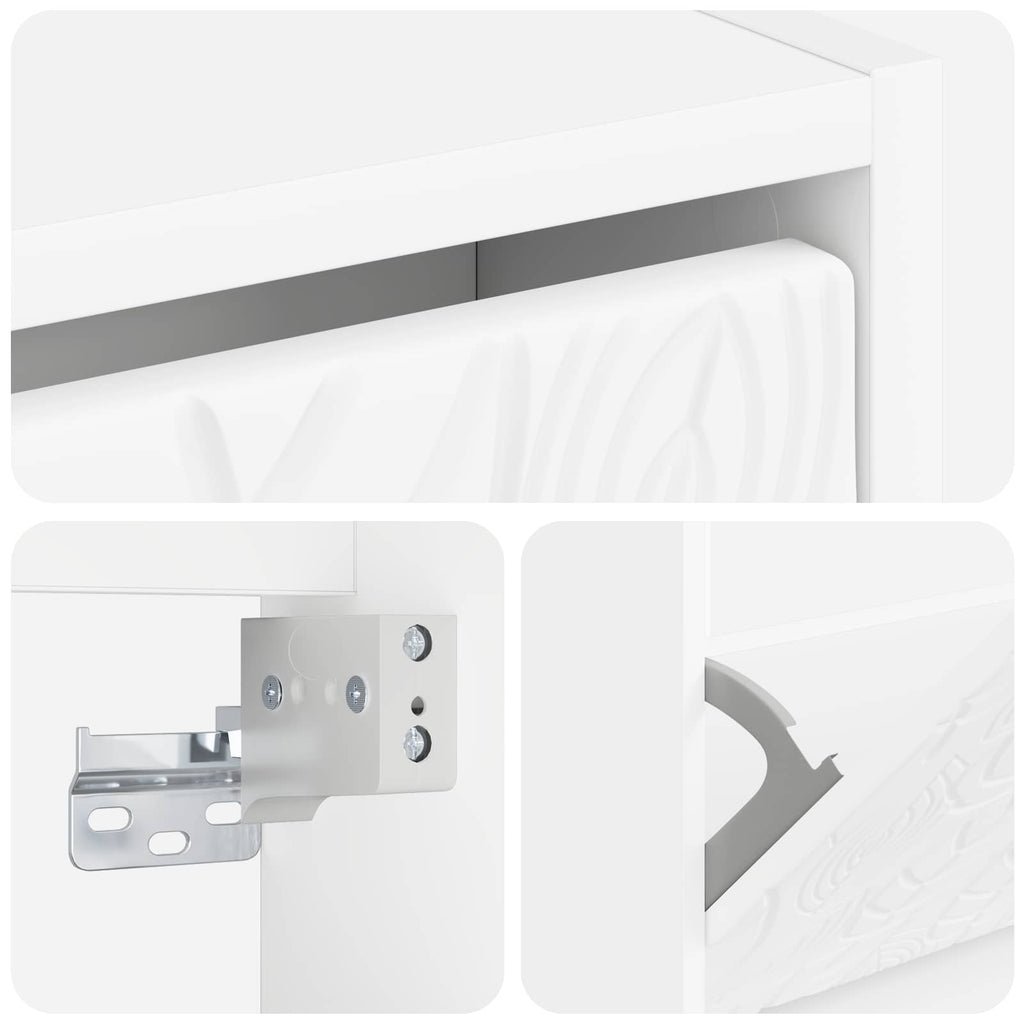 vidaXL Wisząca szafka na buty DELFT 71 x 17 x 86 cm Biały