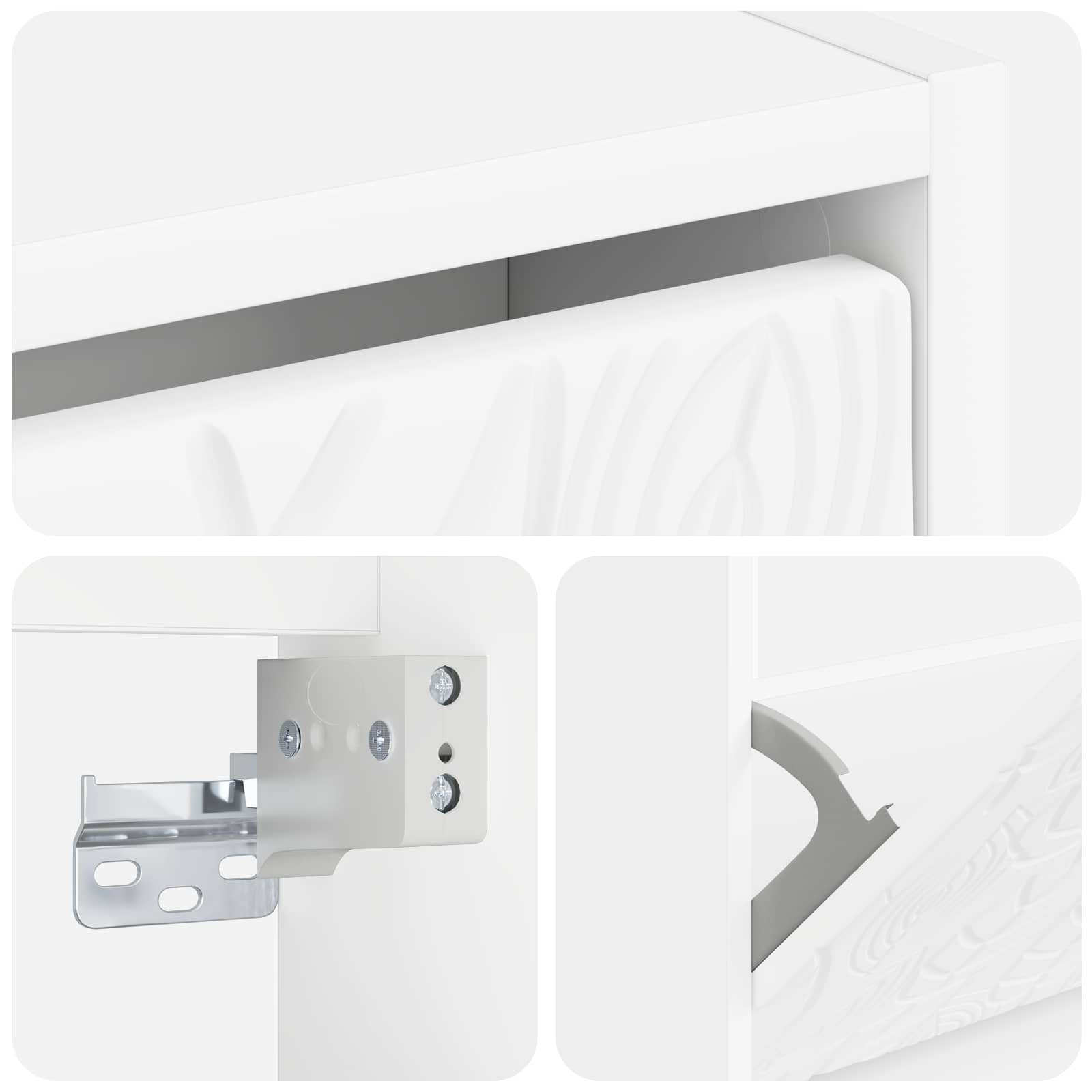 vidaXL Wisząca szafka na buty DELFT 71 x 17 x 86 cm Biały