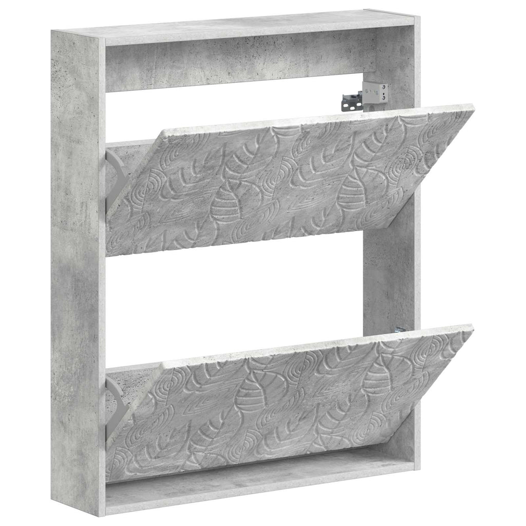 vidaXL Wisząca szafka na buty DELFT 71 x 17 x 86 cm Betonowy szary