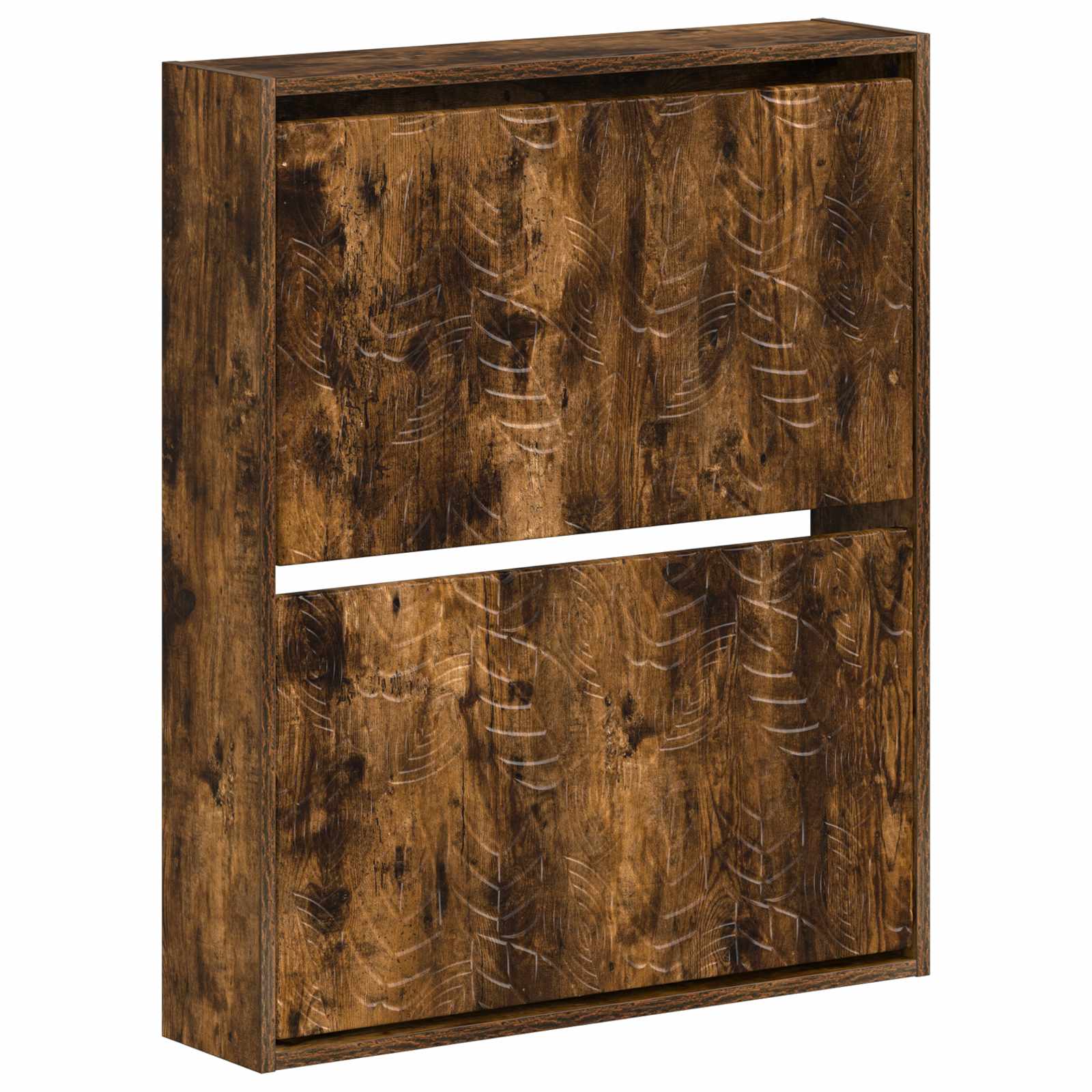 vidaXL Wisząca szafka na buty DELFT 71 x 17 x 86 cm Dąb wędzony