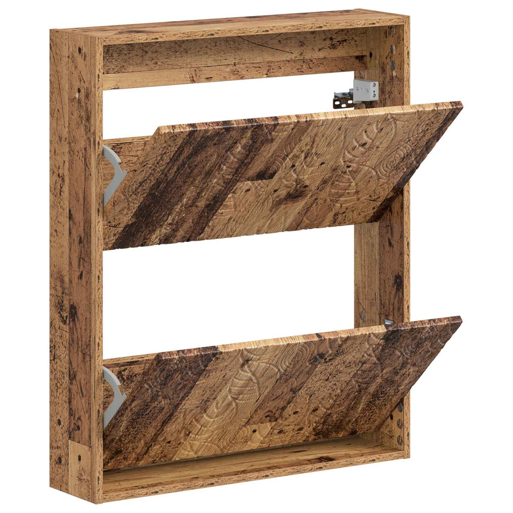 vidaXL Wisząca szafka na buty DELFT 71 x 17 x 86 cm Stare drewno