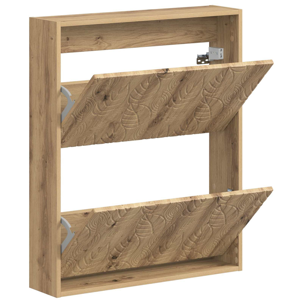 vidaXL Wisząca szafka na buty DELFT 71 x 17 x 86 cm Dąb artisan