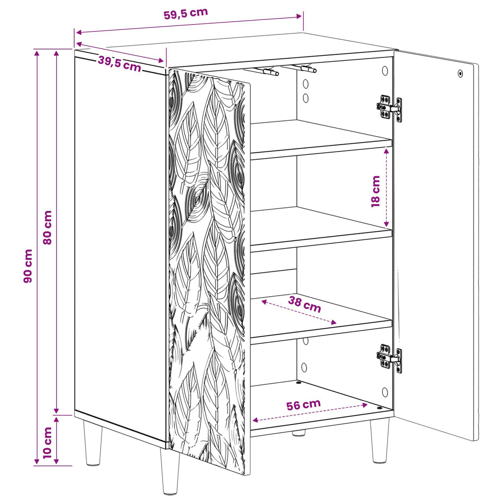 vidaXL Szafka na buty DELFT 59,5 x 39,5 x 90 cm Drewno inżynieryjne