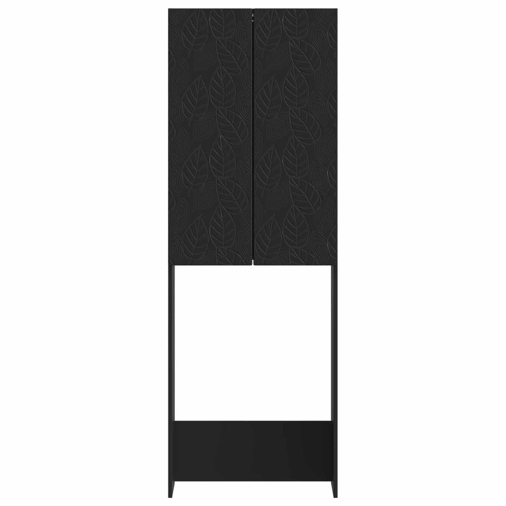 vidaXL Szafka toaletowa DELFT Czarny 66 x 25,5 x 190 cm
