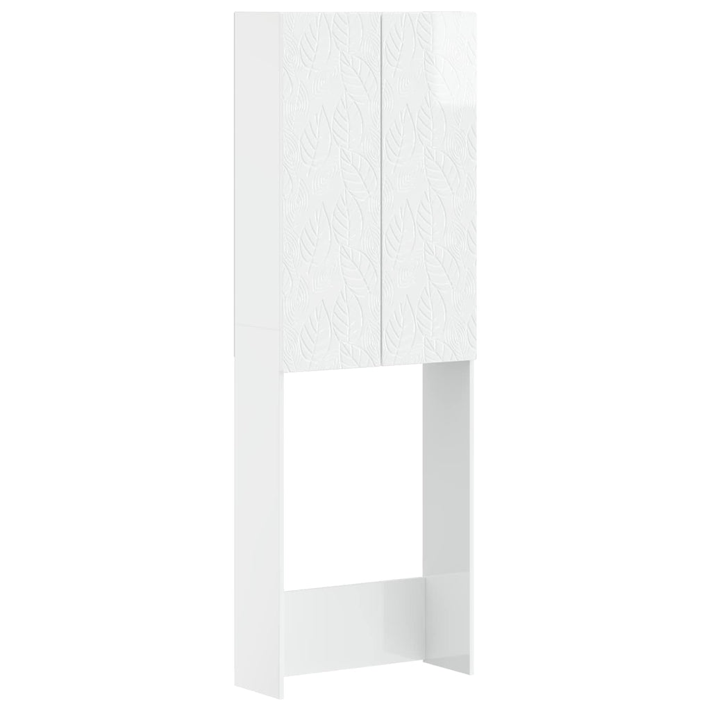 vidaXL Szafka toaletowa DELFT Biały wysoki połysk 66 x 25,5 x 190 cm