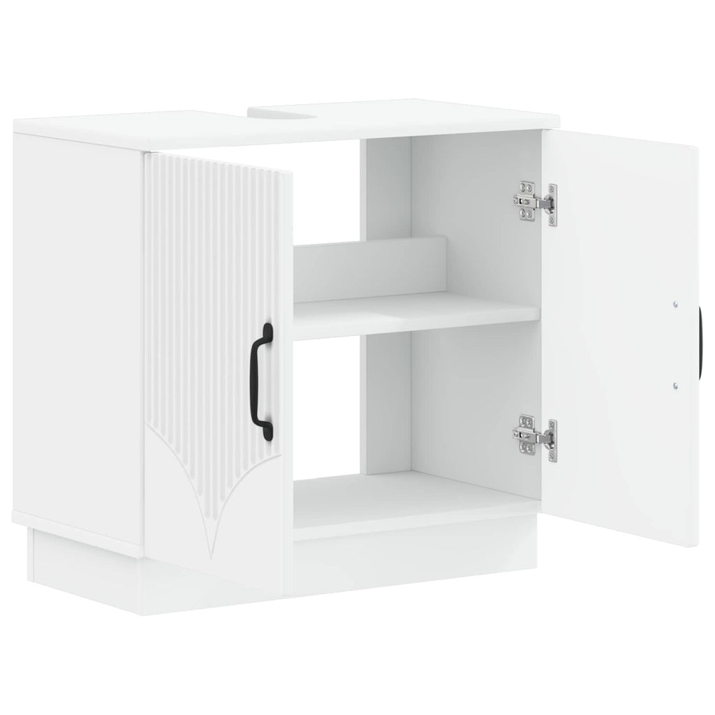 vidaXL Szafka pod umywalkę HOORN Biały 59,5 x 31,5 x 56 cm